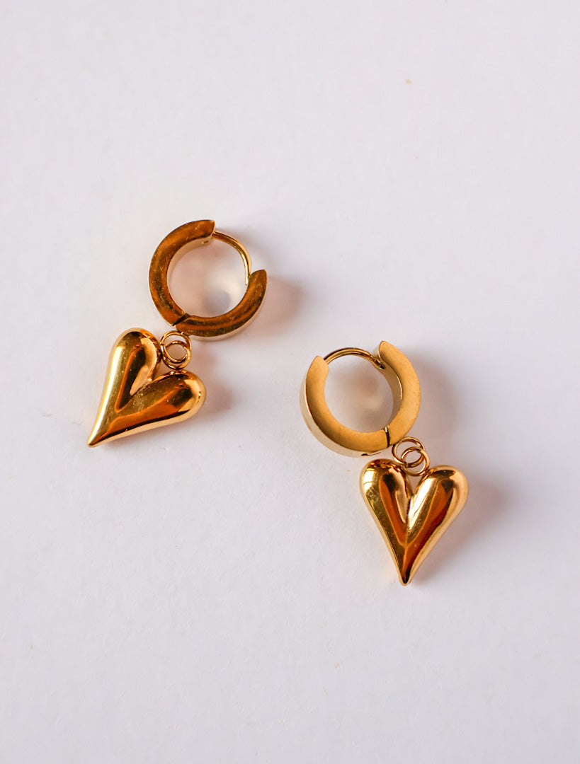 Tarini Bold Heart Earrings