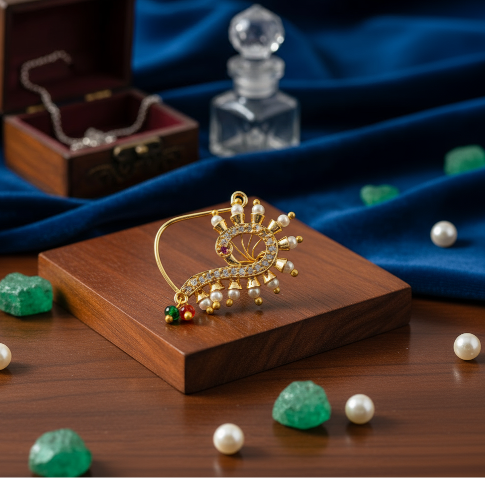 Tarini Stylish Peacock Nosepin