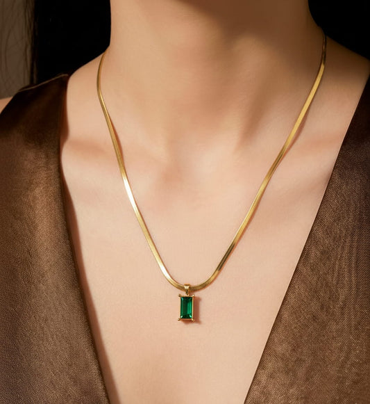 Tarini Emrald Green Necklace