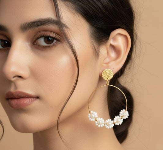 Tarini Floral Ring Earring
