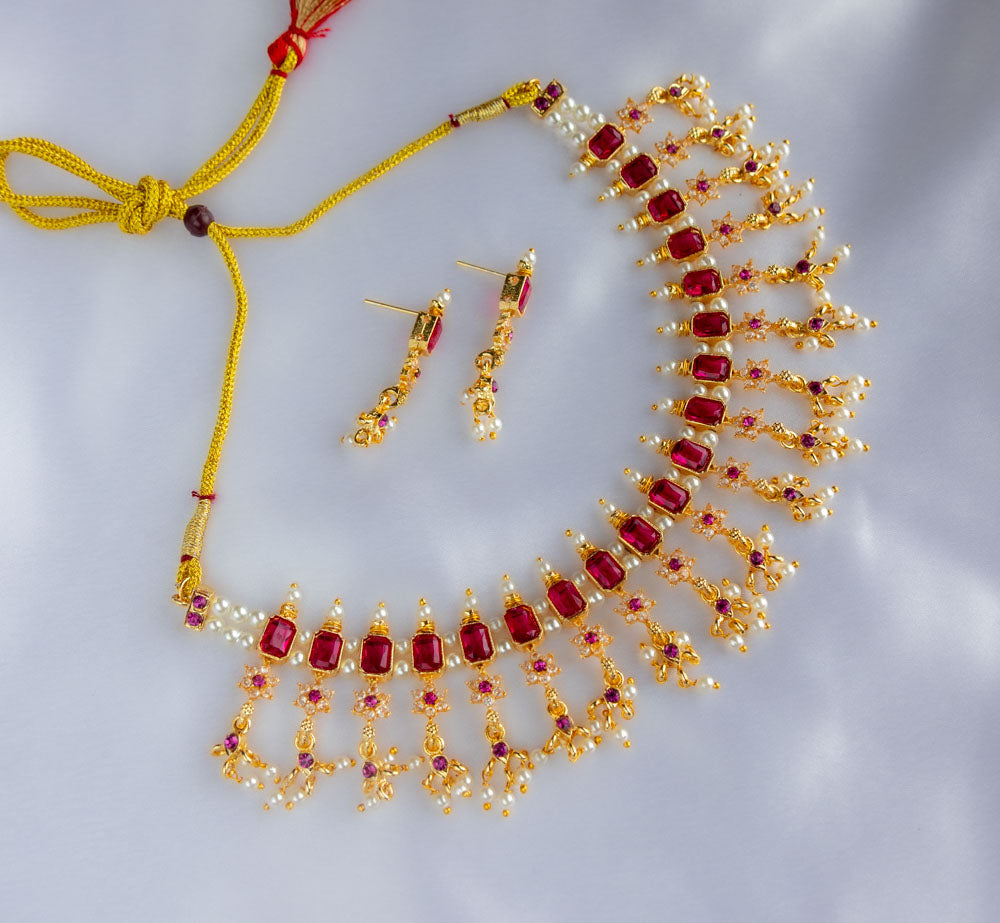 Tarini Multicolor Rhinestone Necklace
