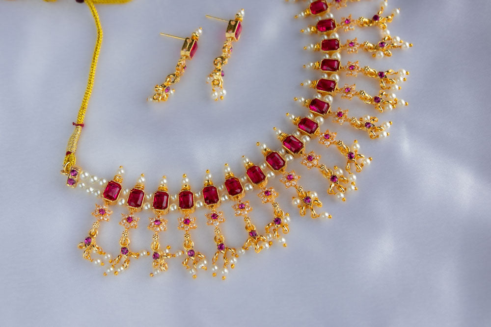 Tarini Multicolor Rhinestone Necklace