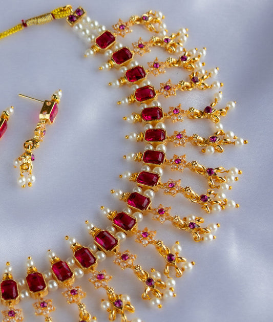 Tarini Multicolor Rhinestone Necklace