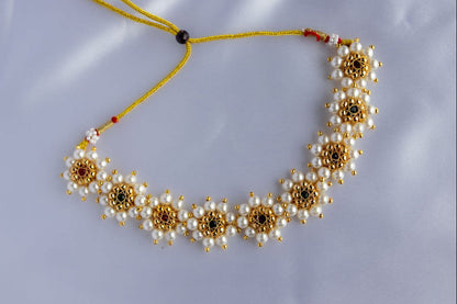 Tarini Moti Chokar Necklace With Earrings