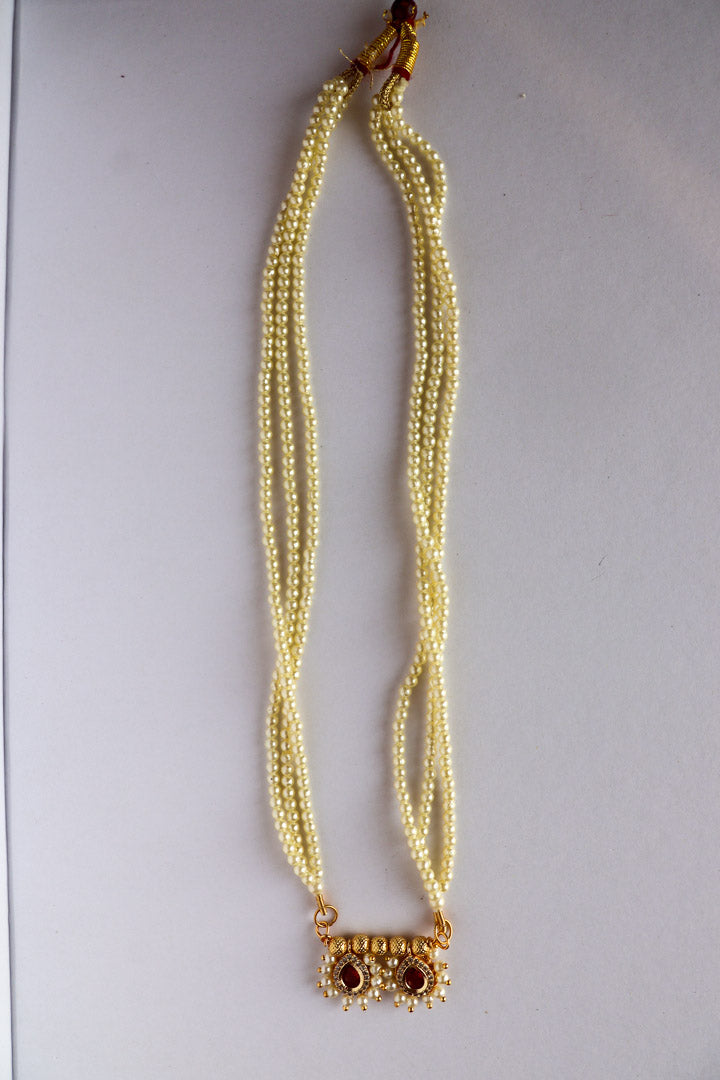 Tarini Red Rhinestone Mangalsutra