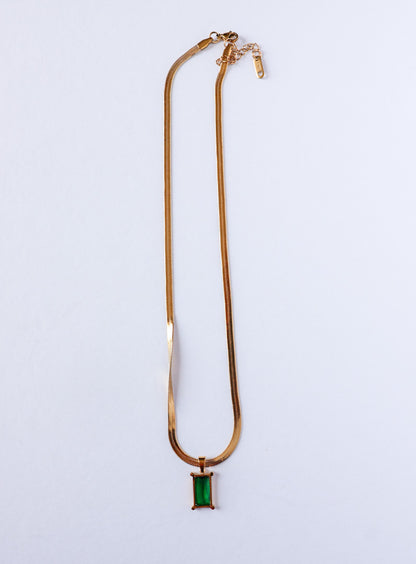 Tarini Green Stone Necklace