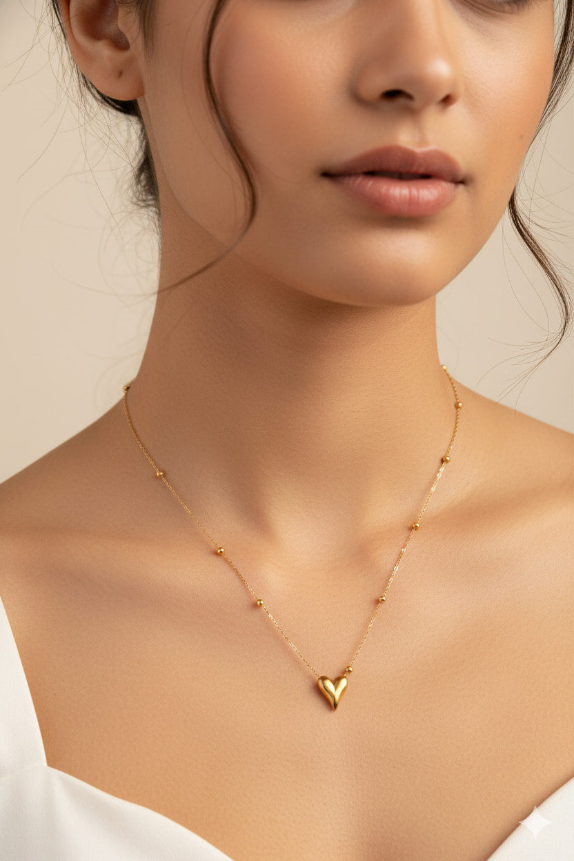 Tarini Heart Pendant Chain Necklace
