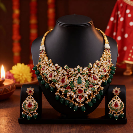 Tarini Premium Necklace with earrings