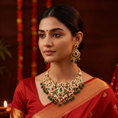 Tarini Premium Necklace with earrings