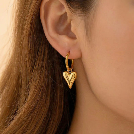 Tarini Heart with Ring Earring