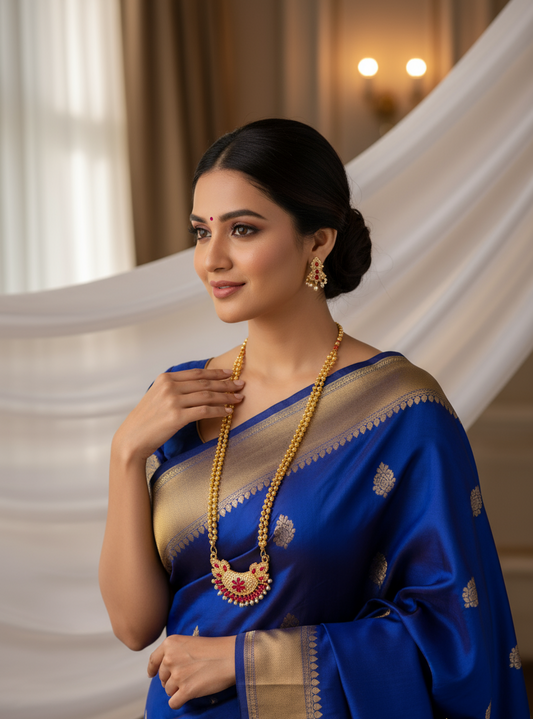 Tarini Crystal Moti Necklace short