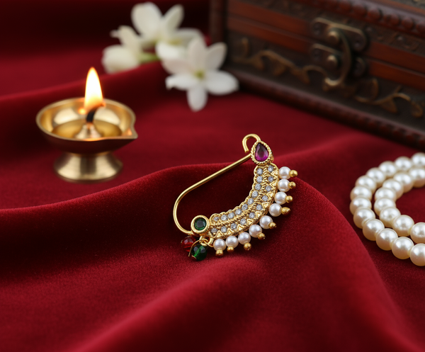 Tarini crystal with Moti Nosepin