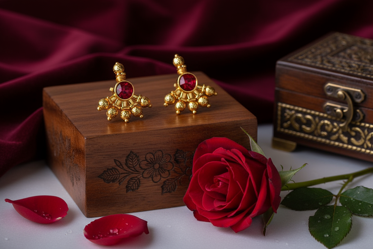 Tarini Golden Pancham Earring