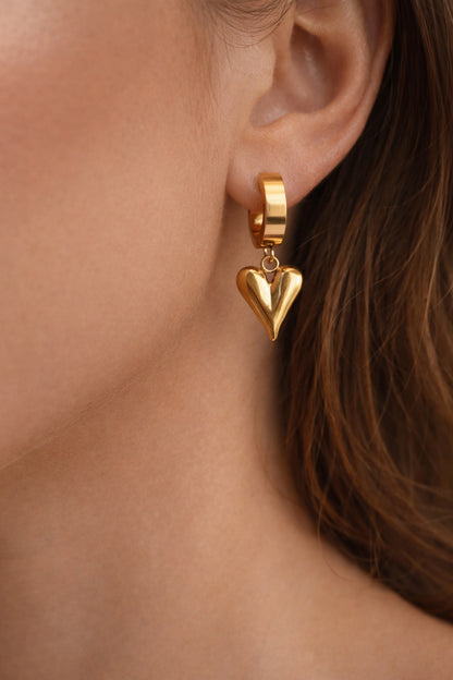 Tarini Bold Heart Earrings