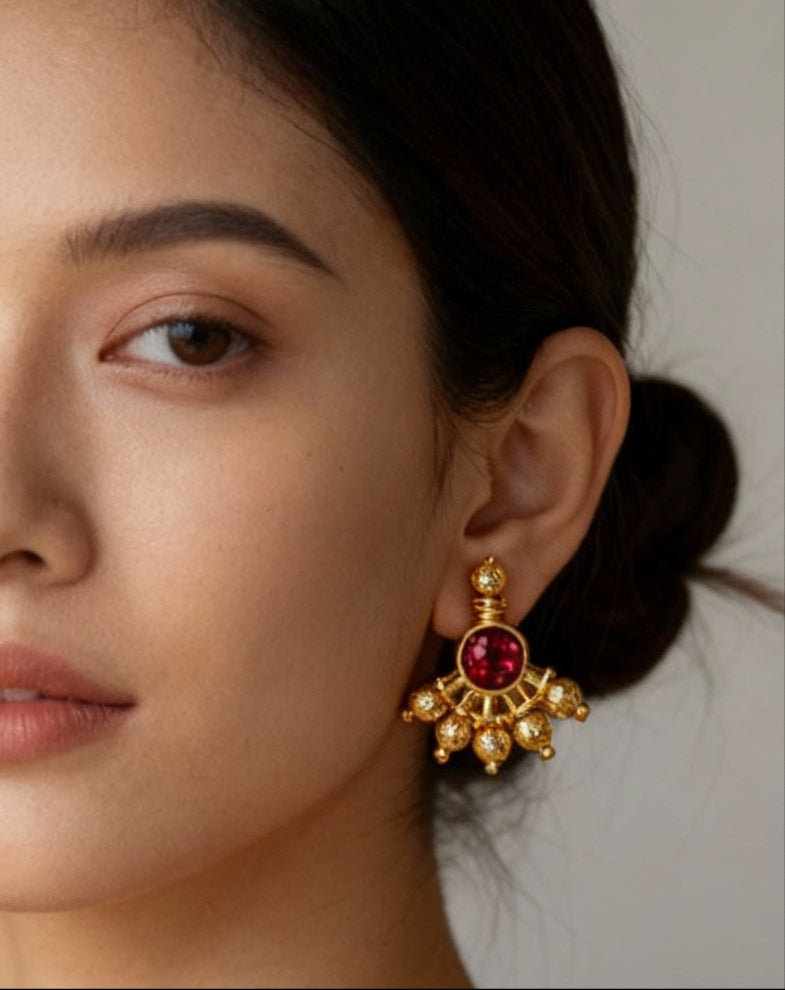 Tarini Golden Pancham Earring